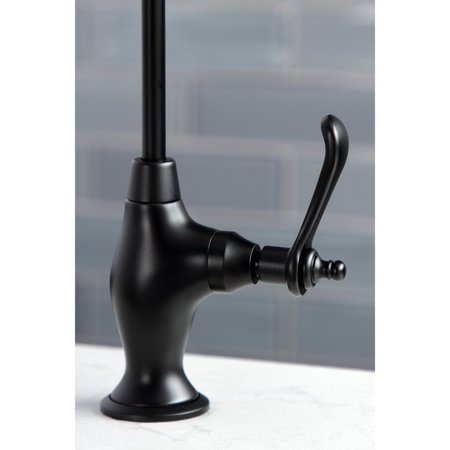 Kingston Brass KS3190TL Templeton Single Handle Water Filtration Faucet, Matte Black KS3190TL